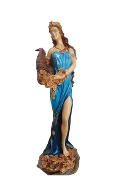 Fortuna Bereket Tanrıçası Dekorasyon Biblo  Mavi