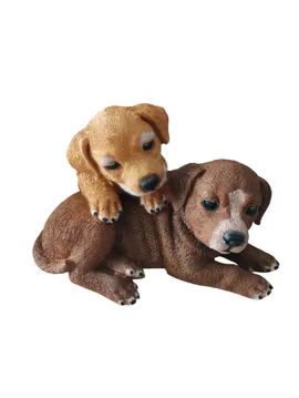 İkili Köpek Biblo  Kahverengi