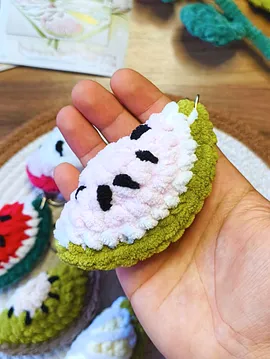 Peluş Meyve Dilimi Anahtarlık Çanta Süsü Adet Pembe