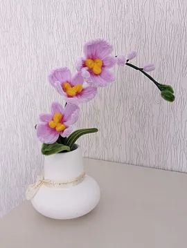  Saksılı Veya Saksısız Dekoratif Ve Hediyelik El Yapımı Orkide Lila