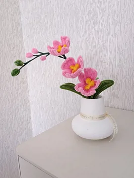  Saksılı Veya Saksısız Dekoratif Ve Hediyelik El Yapımı Orkide Pembe