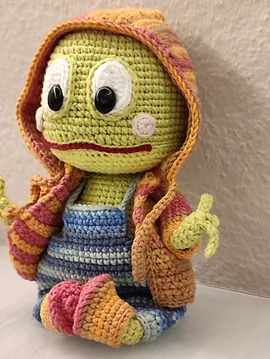 Sir Green Amigurumi Çok Renkli