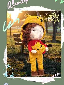 Honey And Winnie Amigurumi Çok Renkli