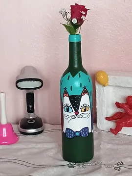 3 Kedili Dekoratif Vazo-şişe 2