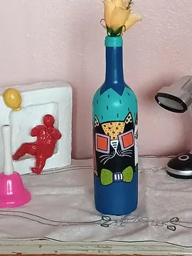 3 Kedili Dekoratif Vazo-şişe 1 