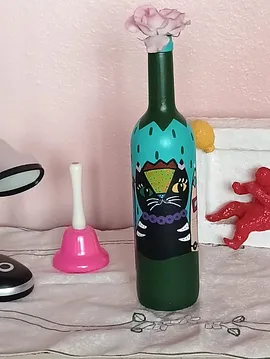 3 Kedili Dekoratif Vazo-şişe 5 