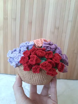 Saksıda Bardak Altlıkları Çok Renkli