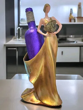 Özel Tasarım Gold Şaraplık Şişe Tutucu 