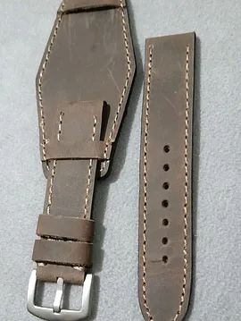 22  Mm Kum  Crayz Deri Elyapımı Kordon  Kahverengi