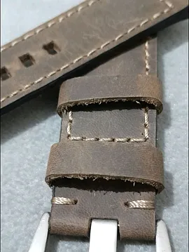 22 Mm Crayz Deri Elyapımı Saat Kordonu  Kahverengi