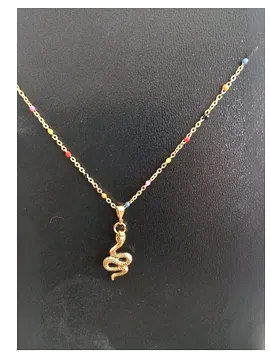 Yılanli Zincir Kolye  Sarı