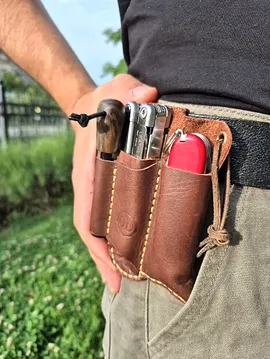 Edc-multitool Düzenleyici Kahverengi Büyük Boy Kahverengi