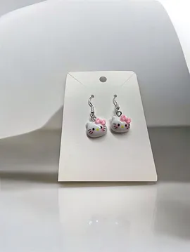 Hello Kity Küpe Pembe