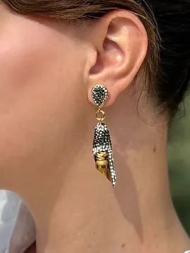 Swarovski Küpe Gri