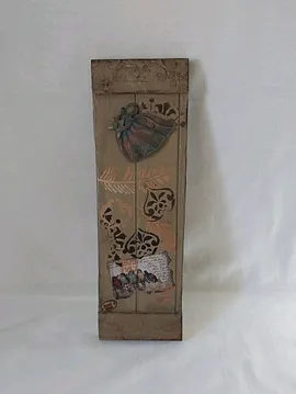 Melekli Ahşap Duvar Süsü Taba