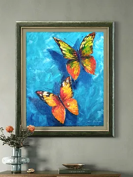 Kelebekler 60x50 Yağlı Boya 