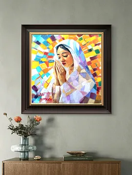 Mistik Kadın  20x20 Yağlıboya 