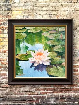 Nilüfer 25x25 Yağlı Boya Tablo 