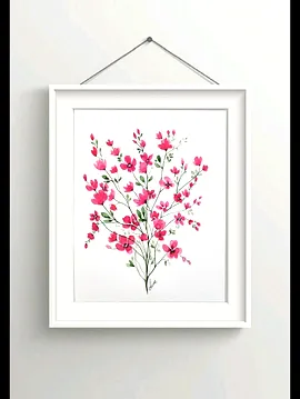 Pembe,sarı, Mavi Kır Çiçekleri  Pembe
