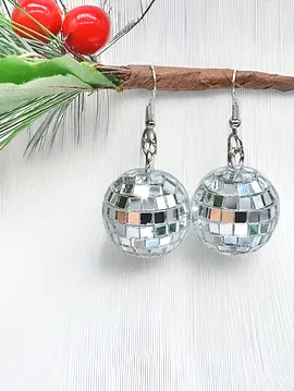 Vintage Disko Topu Küpe 