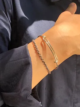 Yaylı Minimal Bileklik Gümüş