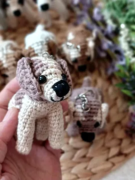 Köpek Anahtarlıkk Beyaz