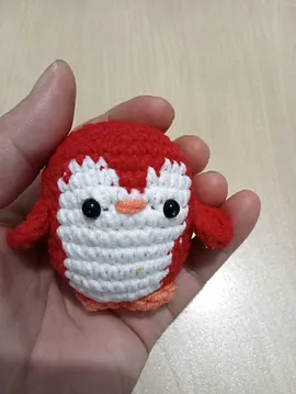Arkafaş Penguen Anahtarlık Kırmızı Siyah 
