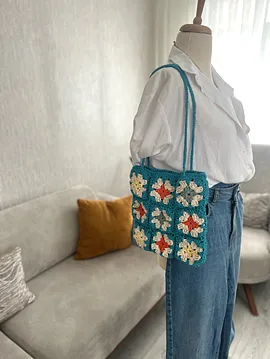Motif Çanta Mavi