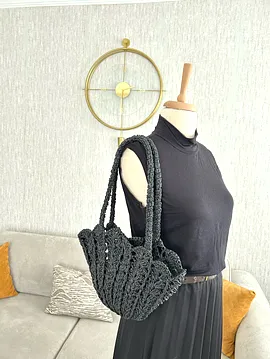 Midye Çanta Siyah