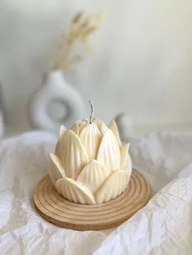 Moon Obje Kokulu Lotus Mum Beyaz