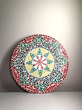 Bohem Mozaik Tablo Çok Renkli