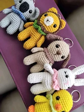 Amigurami Oyuncak Anahtarlık  Taba