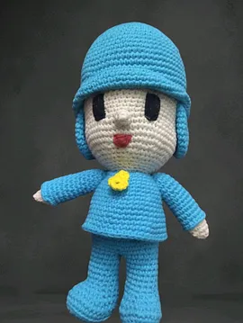 Amigurami Çizgi Karakter Pocoyo  Turkuaz