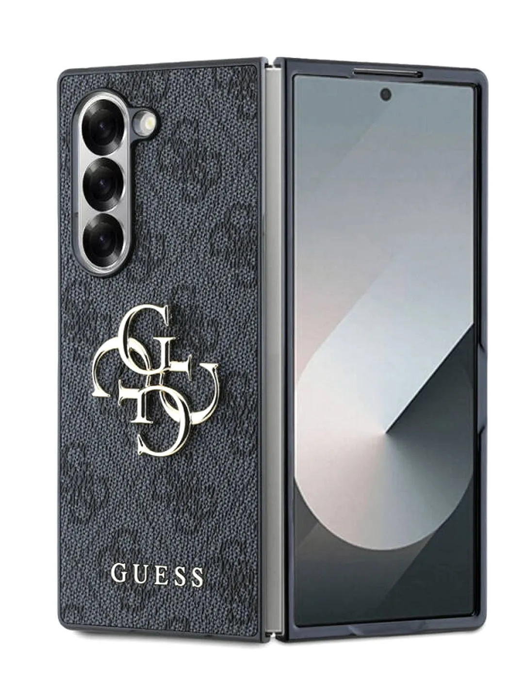 Galaxy Z Fold 6 Kılıf Guess Orjinal Lisanslı Leather Metal Logo
