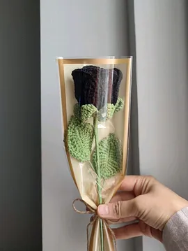 Siyah Gül Karagül Örgü Gül Yapay Gül Siyah